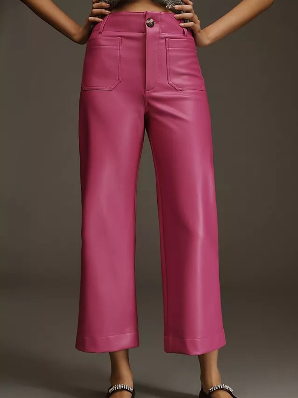Francesca's Wide-Leg Faux Leather Pants